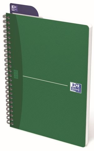 Oxford Office Essentials spiraalschrift, 100 bladzijden, ft A5, geruit 5 mm, geassorteerde kleuren