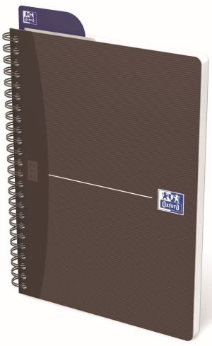 Oxford Office Essentials spiraalschrift, 100 bladzijden, ft A5, geruit 5 mm, geassorteerde kleuren
