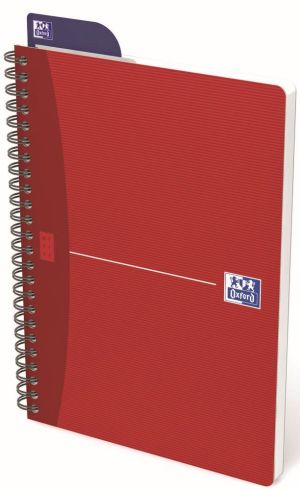 Oxford Office Essentials spiraalschrift, 100 bladzijden, ft A5, geruit 5 mm, geassorteerde kleuren