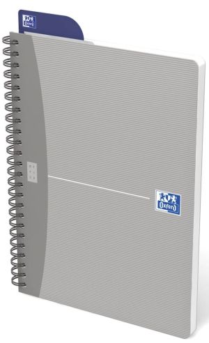 Oxford Office Essentials cahier &agrave; reliure spirale, 180 pages, ft A5, quadrill&eacute; 5 mm, couleurs assorties