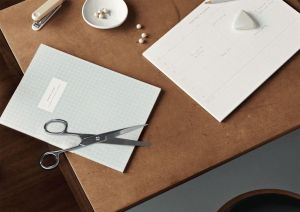 Desq ciseaux 18 cm, acier chrom&eacute;, anneaux asymm&eacute;triques