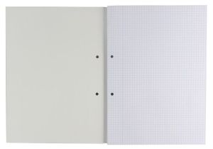 Gallery cursusblok, ft A4, 80 g/m&sup2;, 2-gaatsperforatie, geruit 5 mm, 100 vel