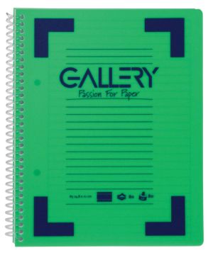 Gallery Traditional spiraalschrift ft A5, gelijnd, geassorteerde kleuren, 160 bladzijden