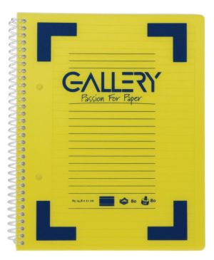 Gallery Traditional spiraalschrift ft A5, gelijnd, geassorteerde kleuren, 160 bladzijden