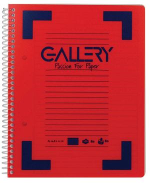 Gallery Traditional spiraalschrift ft A5, gelijnd, geassorteerde kleuren, 160 bladzijden