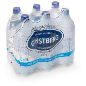 Ginstberg eau min&eacute;rale naturelle, non p&eacute;tillante, bouteille de 1 l, paquet de 6 pi&egrave;ces