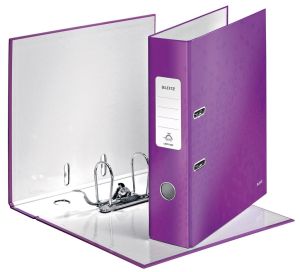 Leitz WOW classeur &agrave; levier, violet, dos de 8,5 cm