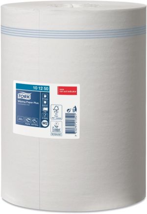 Tork Advanced Wiping Plus papier de nettoyage, centerfeed, 2 pli, syst&egrave;me M2, blanc, paquet de 6 rouleaux
