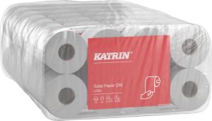 Katrin papier toilette, 3 plis, 250 feuilles par rouleau, paquet de 8 rouleaux