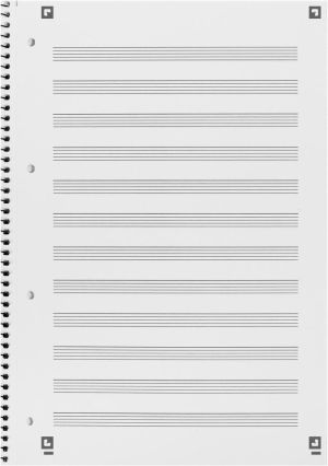Oxford muziek collegeblok ft A4, 100 bladzijden