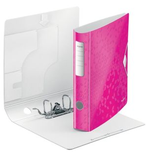 Leitz WOW classeur &agrave; levier Active, dos de 6,5 cm, rose
