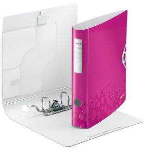 Leitz WOW classeur &agrave; levier Active, dos de 6,5 cm, rose