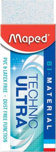 Maped gomme Technic Ultra, blanc, blister met 1 pi&egrave;ce