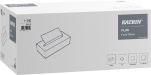 Katrin Plus mouchoirs en papier, 2 plis, bo&icirc;te de 100 feuilles