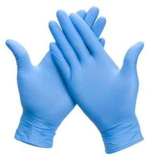 Gants en nitril, large, bleu, paquet de 100 pi&egrave;ces
