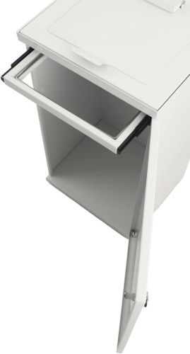 V-Part poubelle modulaire avec porte et support sac 85 l, blanc