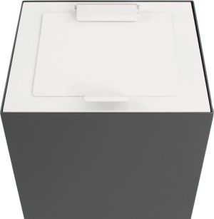 V-Part couvercle &agrave; clapet pour poubelle modulaire 85 l et 90 l, blanc