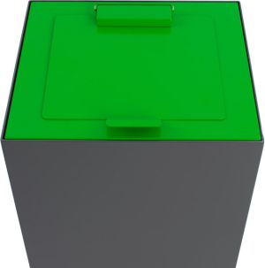 V-Part couvercle &agrave; clapet pour poubelle modulaire 85 l et 90 l, vert