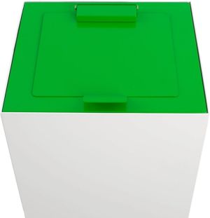V-Part couvercle &agrave; clapet pour poubelle modulaire 85 l et 90 l, vert