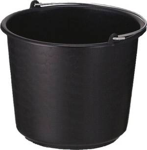 Emmer 12 liter, zwart