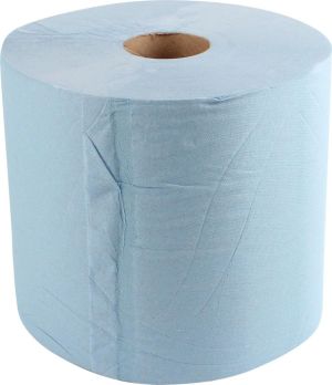 Tork Industrial Heavy Duty papier de nettoyage rouleau, 3-plis, syst&egrave;me W1/W2, bleu, paquet de 2 rouleaux