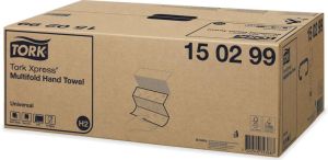 Tork Xpress essuie-mains, multifold, 237 feuilles, 2 plis, syst&egrave;me H2 Universal, blanc