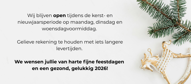 Wij blijven open tijdens de kerst-en nieuwjaarsperiode