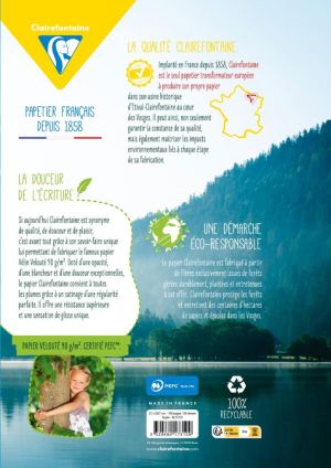 Clairefontaine ringbandinterieur Metric, ft A4, 9-gaatsperforatie, los, 100 bladzijden, sey&egrave;s