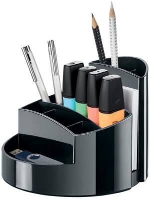 Han pennenbak met 9 vakjes Rondo, zwart