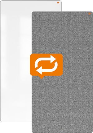 Nobo Move & Meet panneau, tableau blanc-tableau d'affichage, 90 x 180 cm, avec cadre gris