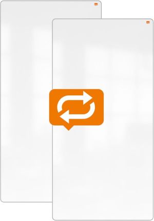 Nobo Move & Meet panneau, tableau blanc, 90 x 180 cm, avec cadre gris