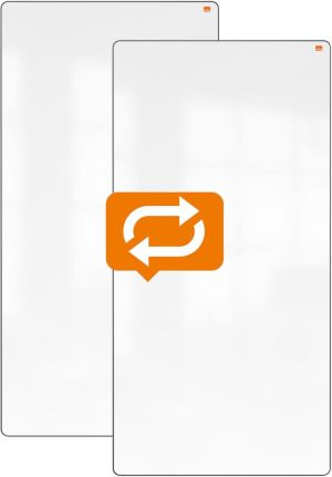 Nobo Move & Meet panneau, tableau blanc, 90 x 180 cm, avec cadre noir