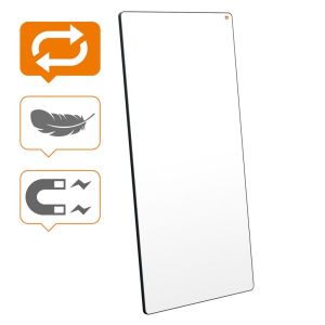 Nobo Move & Meet panneau, tableau blanc, 90 x 180 cm, avec cadre noir