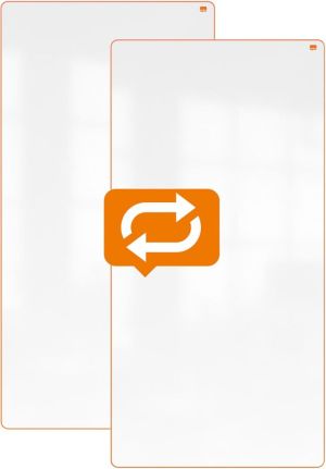 Nobo Move & Meet panneau, tableau blanc, 90 x 180 cm, avec cadre orange