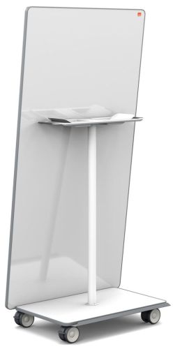 Nobo Move & Meet syst&egrave;me mobile, 2 panneaux tableau blanc en 2 panneaux tableau d'affichage, 90 x 180 cm