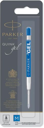 Parker Quink recharge pour stylo bille, pointe moyenne, bleu, sous blister