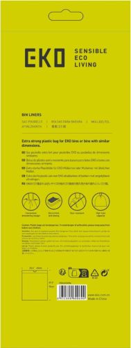 Eko sac &agrave; ordures avec cordon, 40-60 litres, blanc, 1 rouleau, 12 sacs