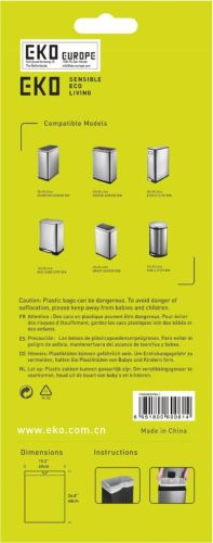 Eko sac &agrave; ordures avec cordon, 18-28 litres, blanc, 1 rouleau, 20 sacs