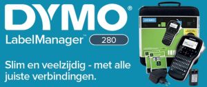 Dymo beletteringsysteem LabelManager 280 kit, qwerty, inclusief 2 x D1 tape, draagtas en oplader