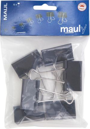 Maul clip foldback 50mm, blister de 6 pc noir