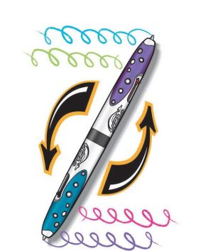 Maped Twin Tip stylo 4 couleurs, moyen, 4 couleurs d'encre classique