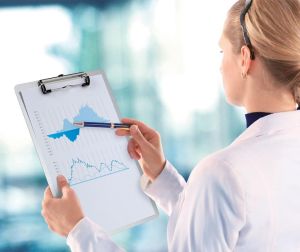 MAUL klemplaat aluminium A4 staand