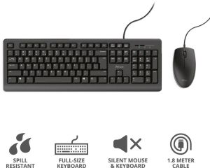 Trust Primo clavier et souris, azerty