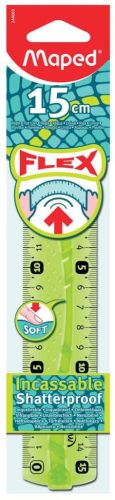 Maped lat Flex onbreekbaar 15 cm, met dubbele graduatie