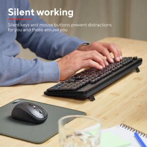 Trust Ody II clavier silencieux et souris sans fil, qwerty