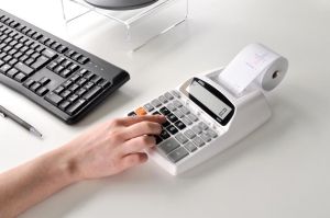 Desq rekenmachine met telrol 30032, 2-kleuren druk