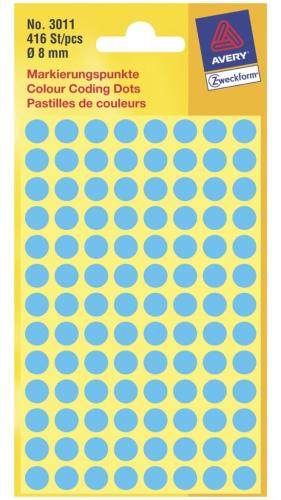 Zweckform kantooretiket dia 8mm blauw , 
