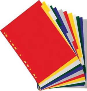 Exacompta intercalaires pour ft A4, en PP 12/100e, 12 onglets, couleurs assorties