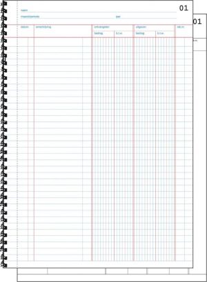 Sigel Expres kasboek met btw kolom, ft A4, Nederlandstalig, dupli (50 x 2 vel)