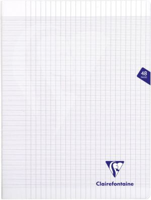 Clairefontaine schrift Mimesys voor ft A4+, 48 bladzijden, kaft in PP, sey&egrave;s, geassorteerde kleuren